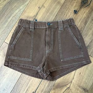 Pacsun brown denim shorts